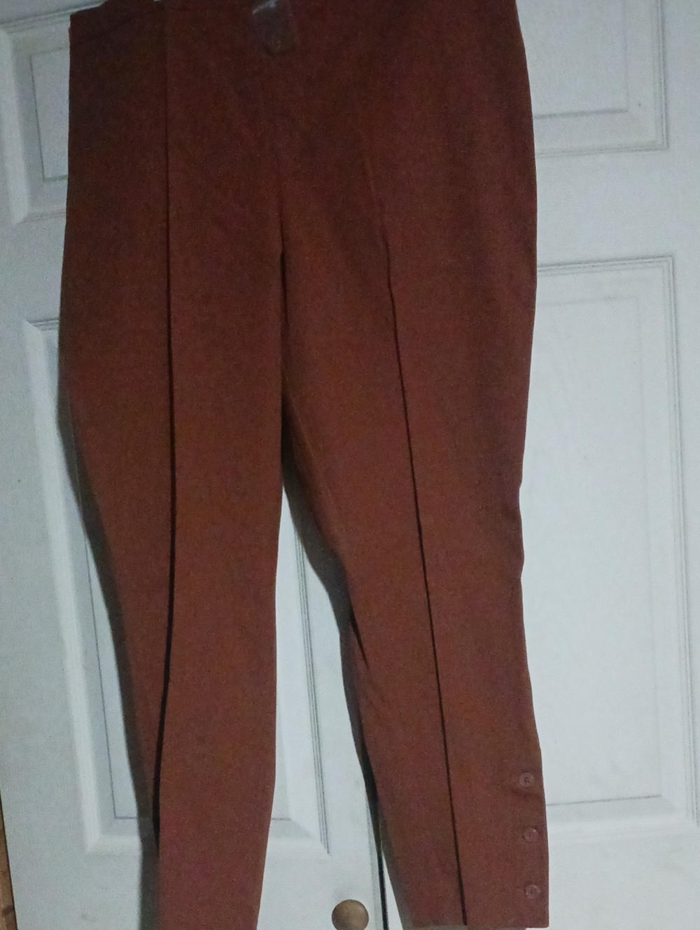 Isaac Mizrahi Live Straight Leg Pants in Rust Brown